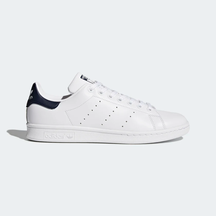 Adidas Stan Smith Core White & Dark Blue Shoes