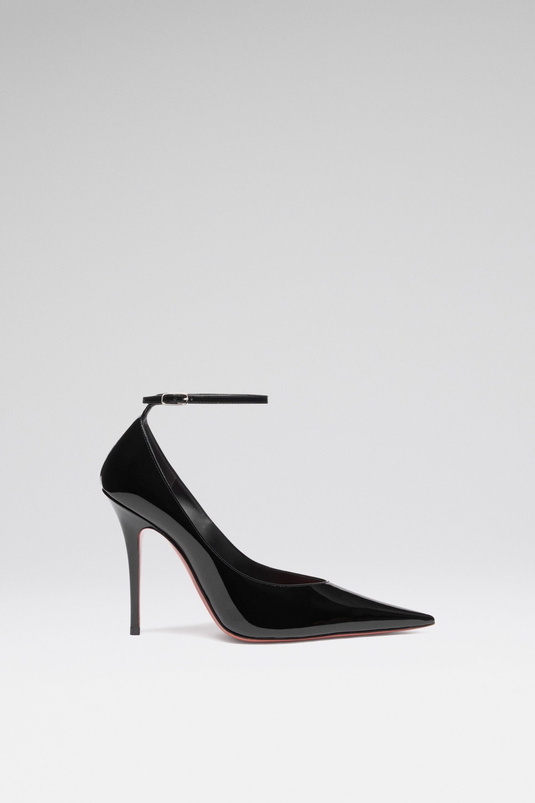 Amina Muaddi Anok 105 mm Black Patent Leather