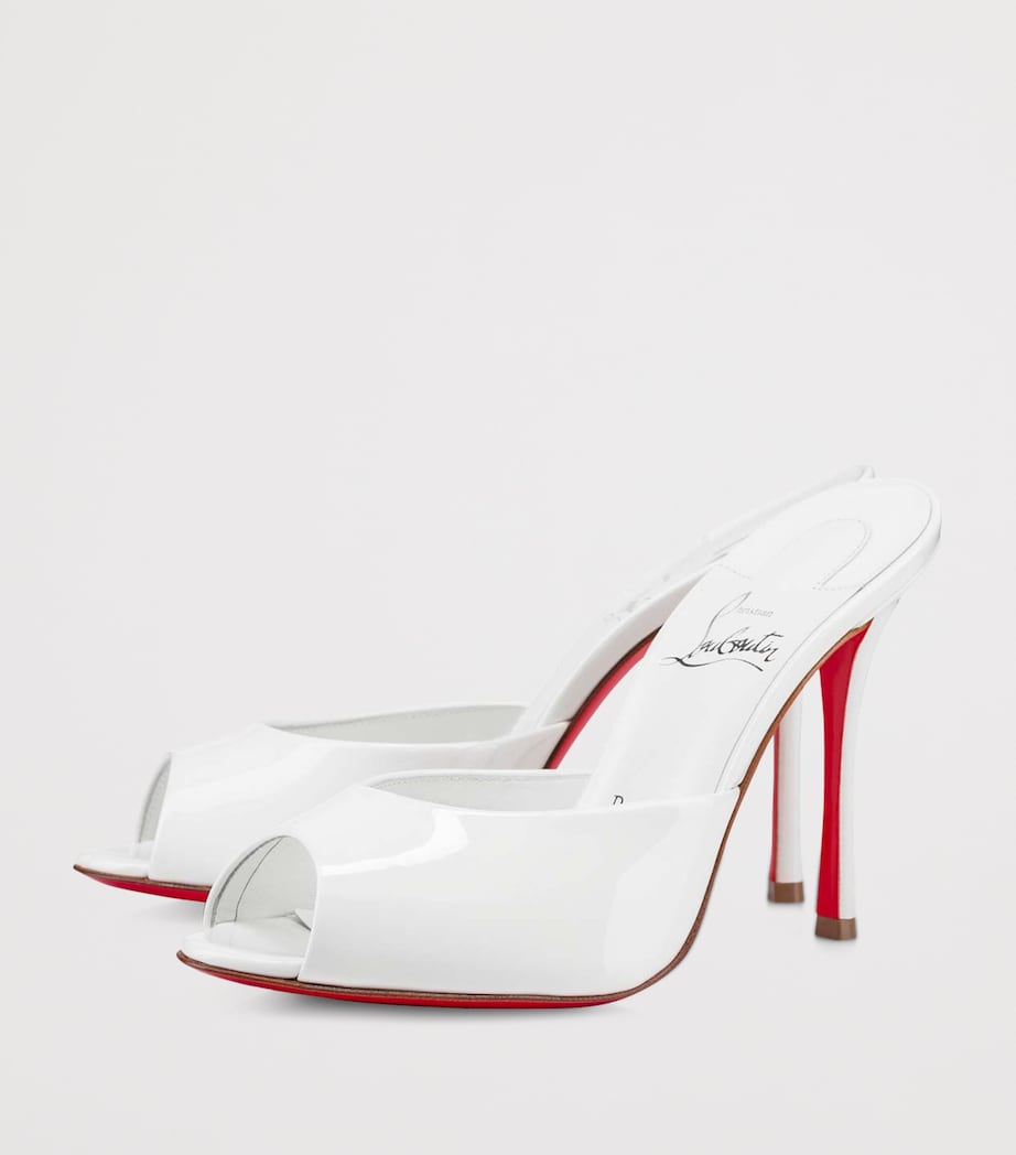 Christian Louboutin Me Dolly Bianco Patent Leather Mules 100
