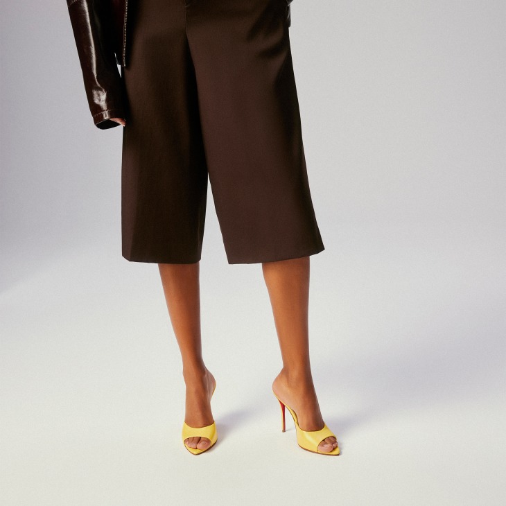 Christian Louboutin Miss Z 100 mm Mules Citronnade Nappa Leather