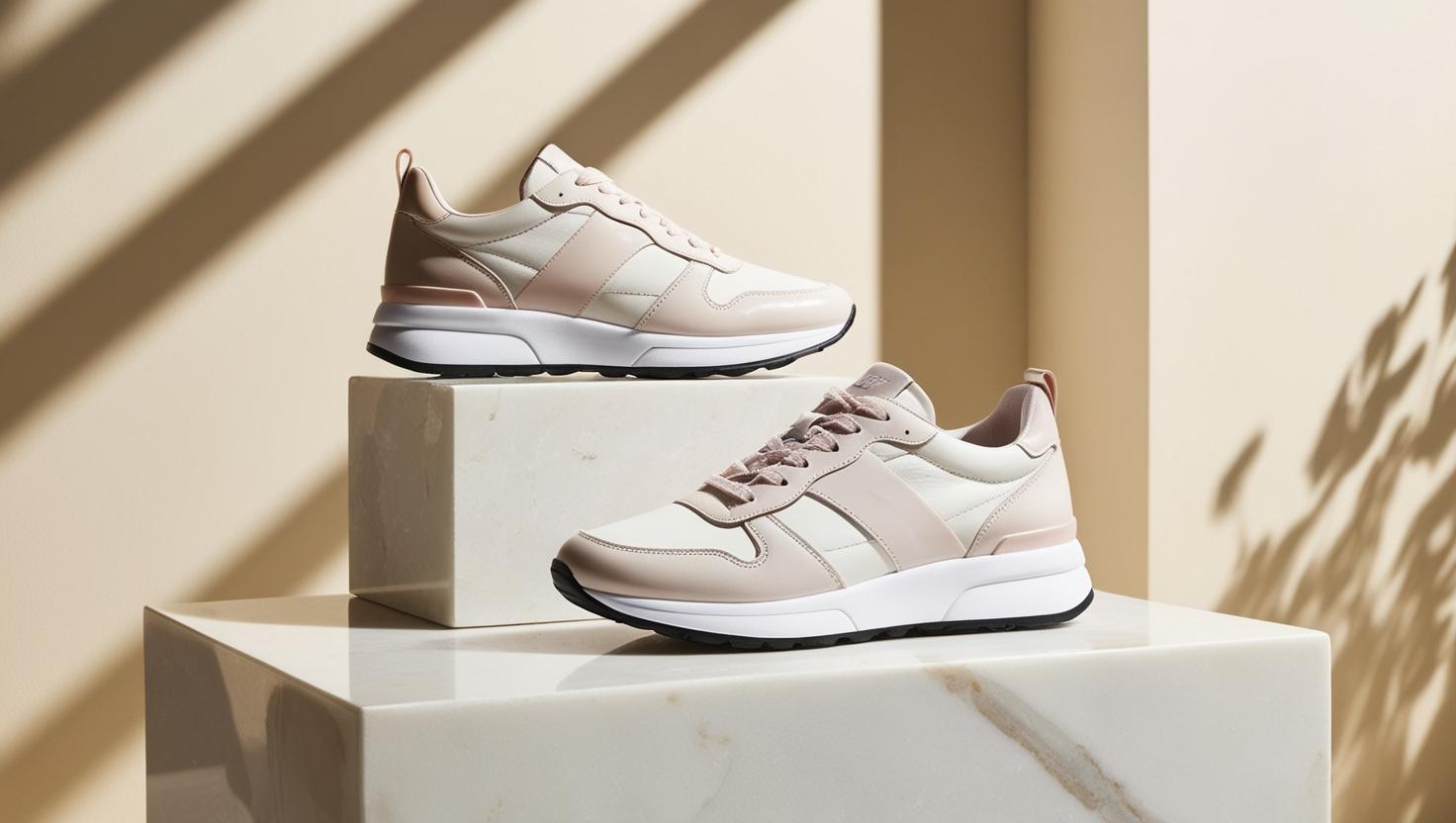 Womens Leather Trainers High Heels UK