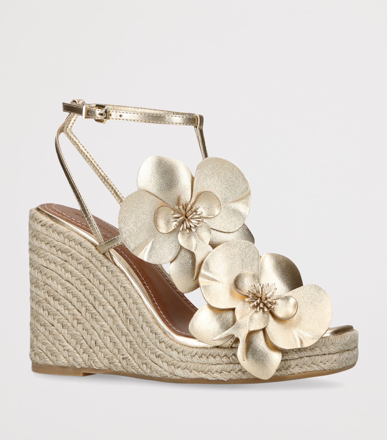 Zimmermann Leather Orchhid Gold Wedges Sandals 110