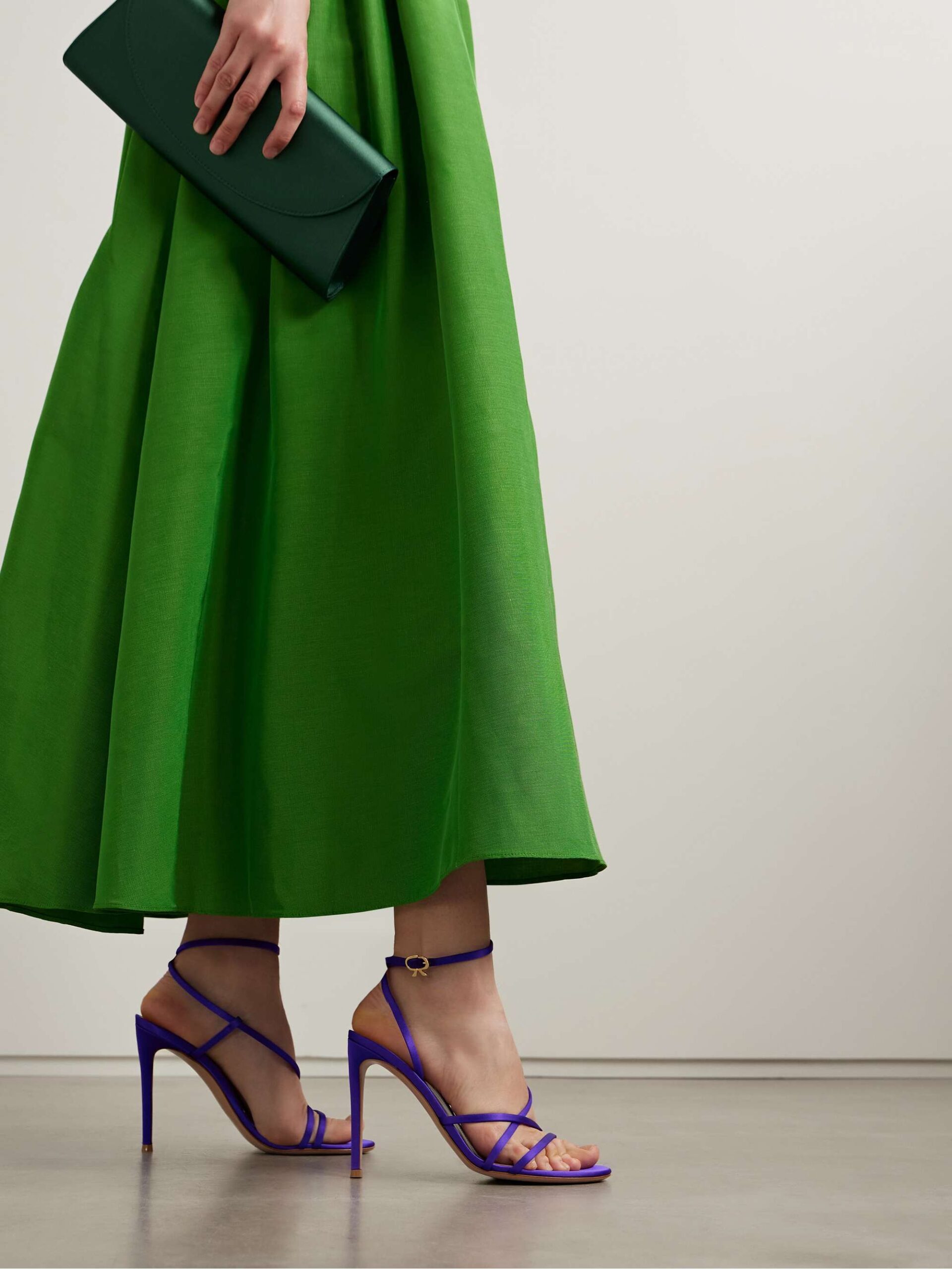 Gianvito Rossi 105mm Orchid Satin Sandals