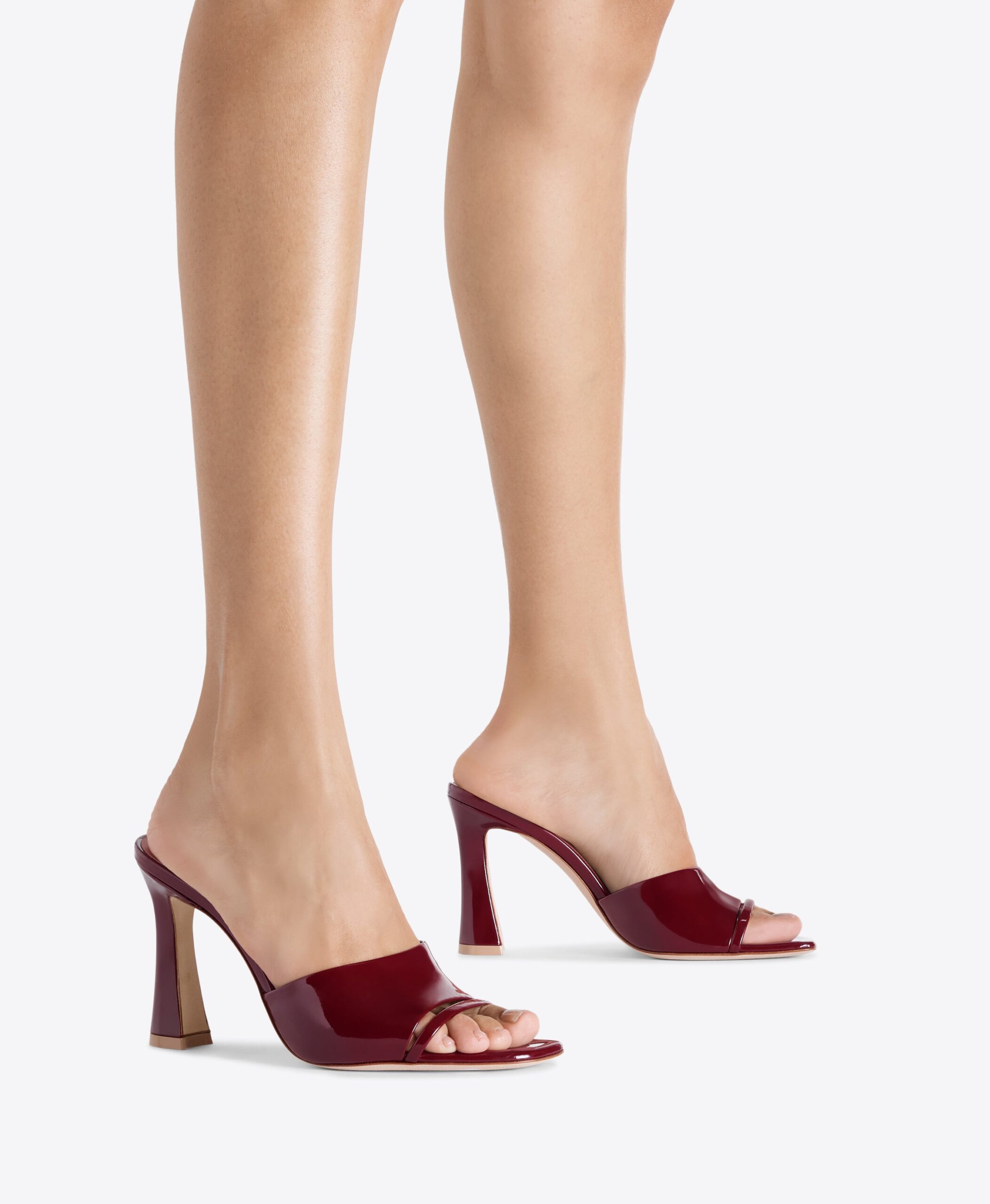 Malone Souliers Roxanne 90mm Red Patent Leather Block Heel Sandals