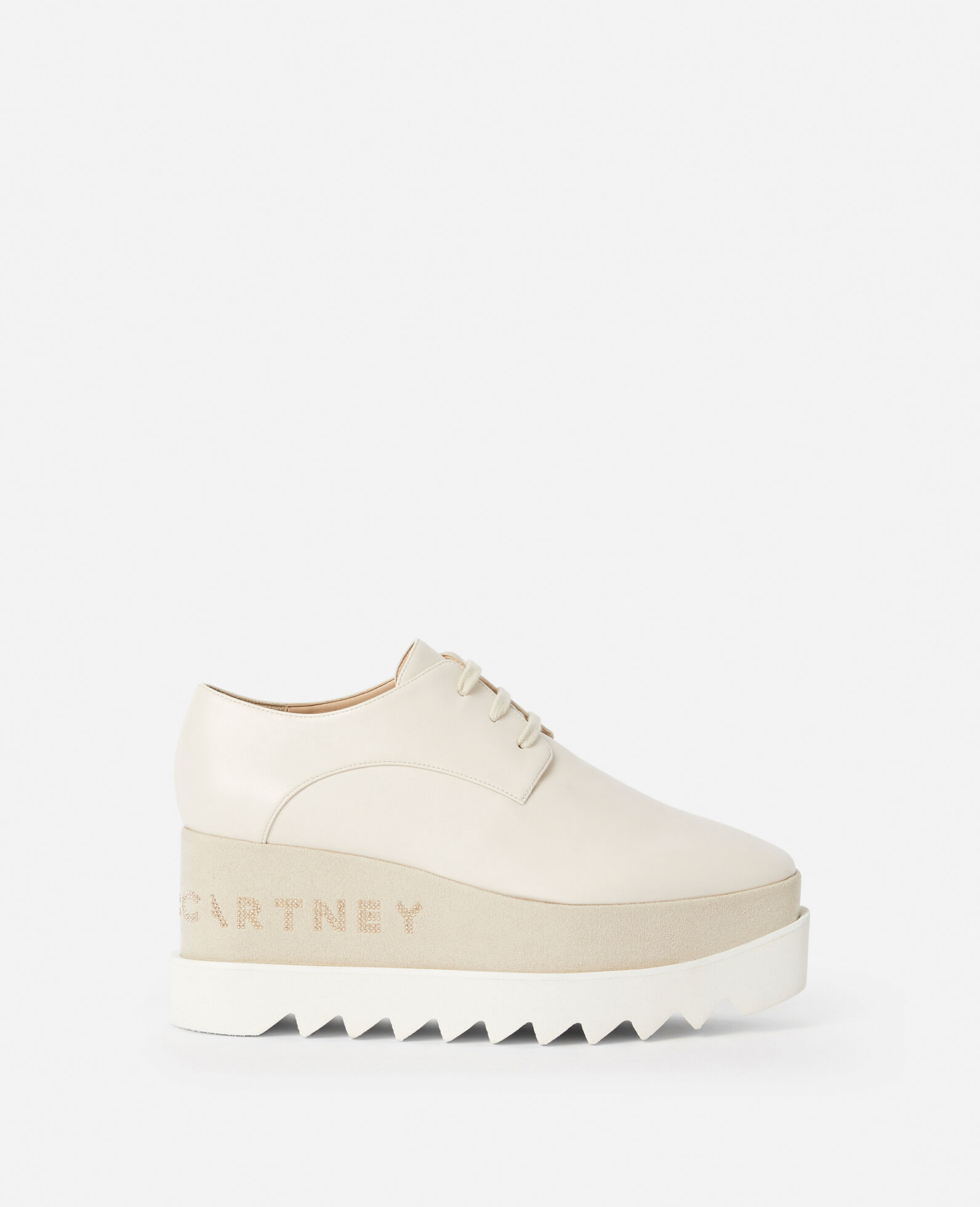 Stella McCartney Elyse White Logo Platforms