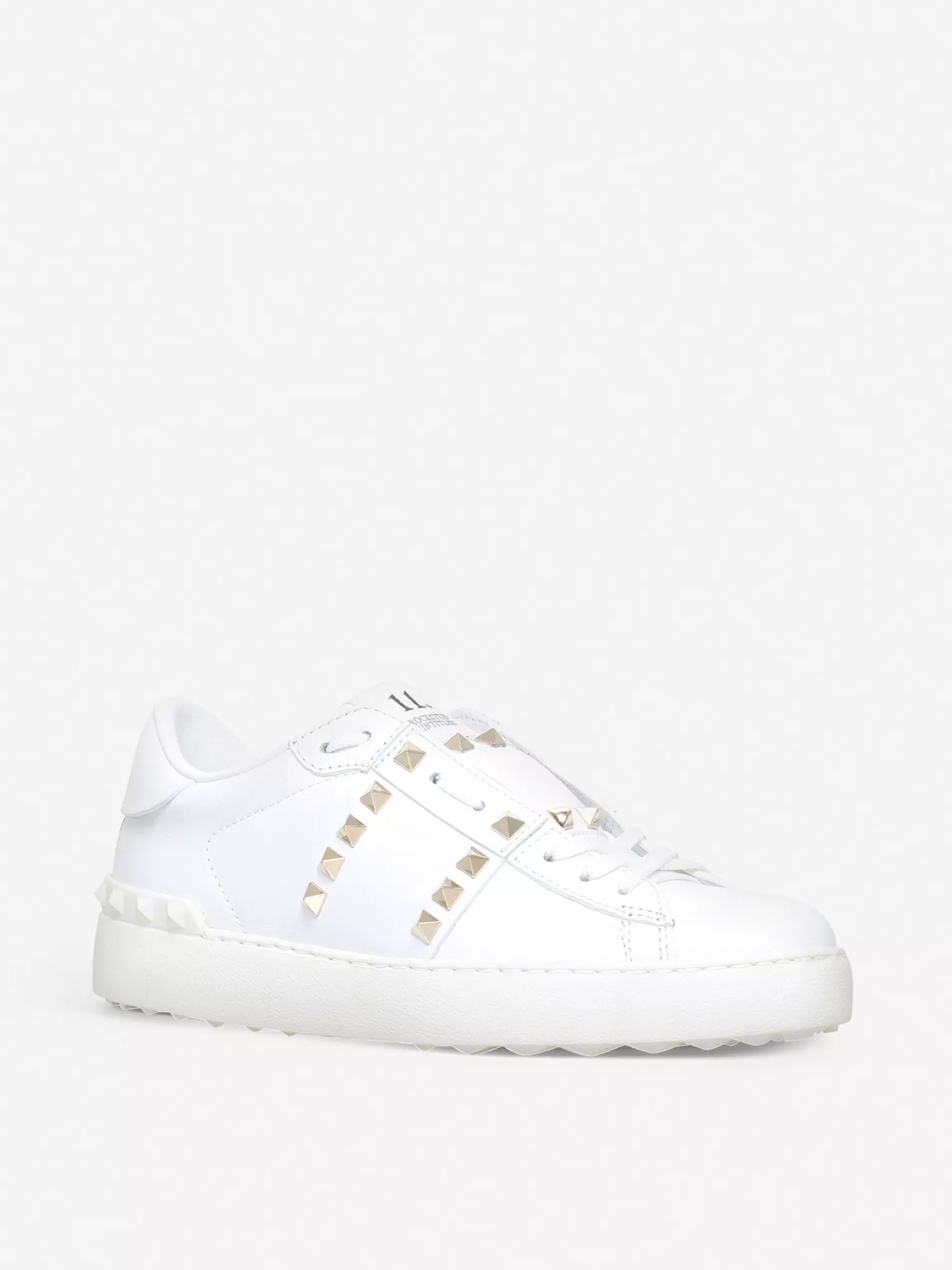 Valentino Garavani Rockstud White Leather Low Top Trainers